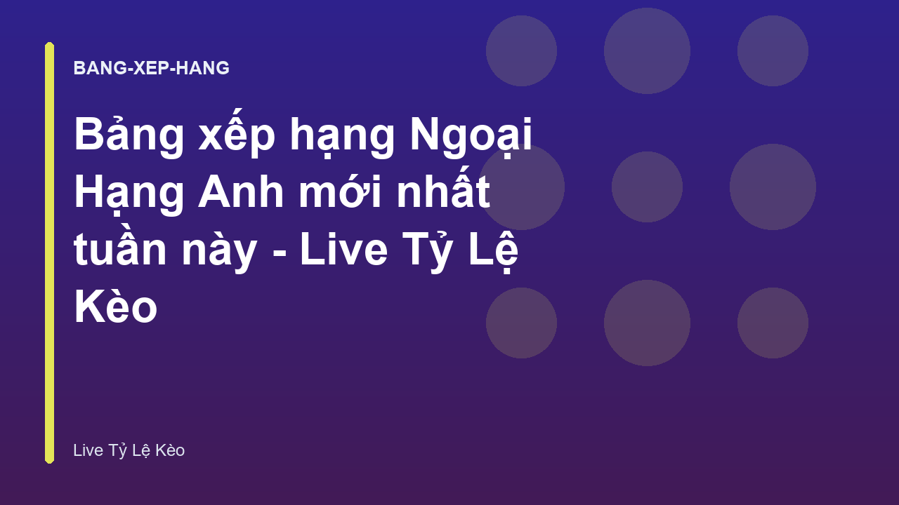 Read more about the article Bảng xếp hạng Ngoại Hạng Anh mới nhất tuần này – Live Tỷ Lệ Kèo